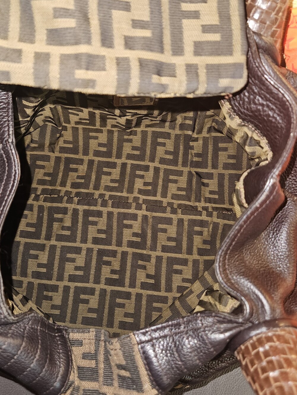 FENDI Nappa Nuvolata Vitello Tortuga Spy Bag - Picture 10 of 16
